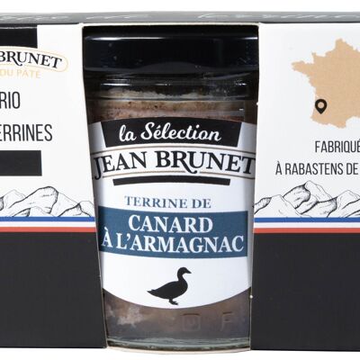 Lot 3 x 90 g Terrines (Campagne, Canard à l'Armagnac, Sanglier).