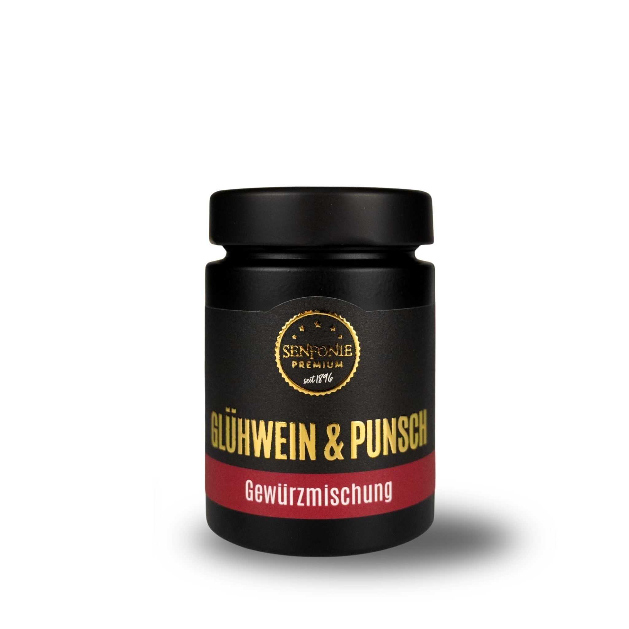 Punsch- & Glühweingewürz Premium im schwarzen Glas – 90 g