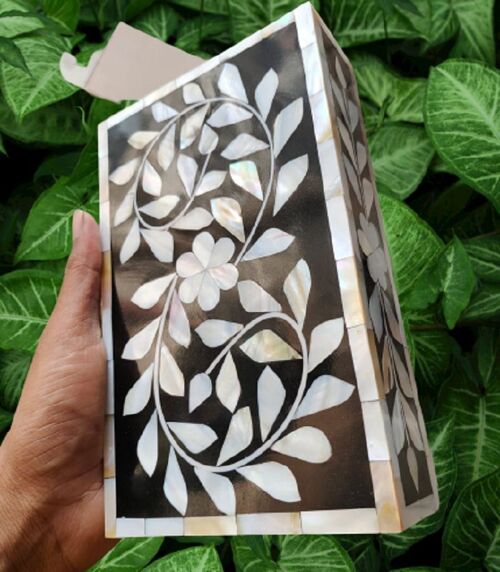 Floral Mother of Inlay Jewellery Box