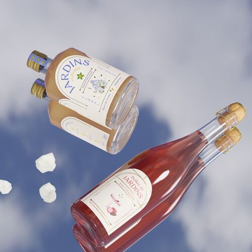 Pack été fleuri 🌸 - Apéritif Jardins Fleuris 70 cl + Pétillant gastronomique Rose & Gingembe 75 cl