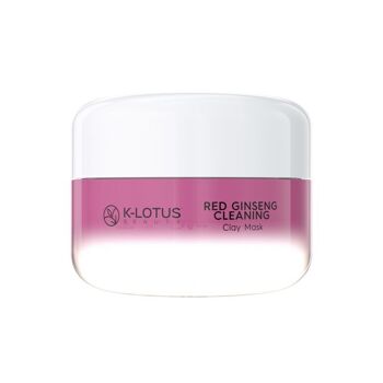 Masque à l'argile au ginseng rouge K-Lotus : nettoyage et nutrition naturels pour les peaux normales à grasses 1