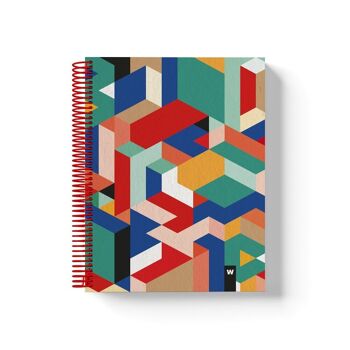 Cahiers à spirale colorés | Géométrique 137