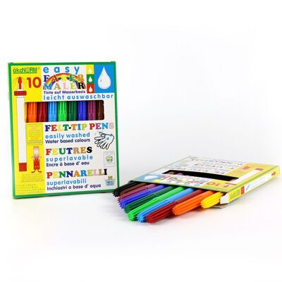 penna easy fibre, 4mm, facilmente lavabile - 10 colori