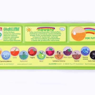 Caja de pintura Nawaro, caja metálica con pastillas de pintura Ø30mm - 12 colores
