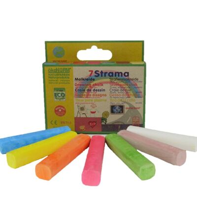 Gesso stradale, custodia in cartone, quadrato - 7 colori