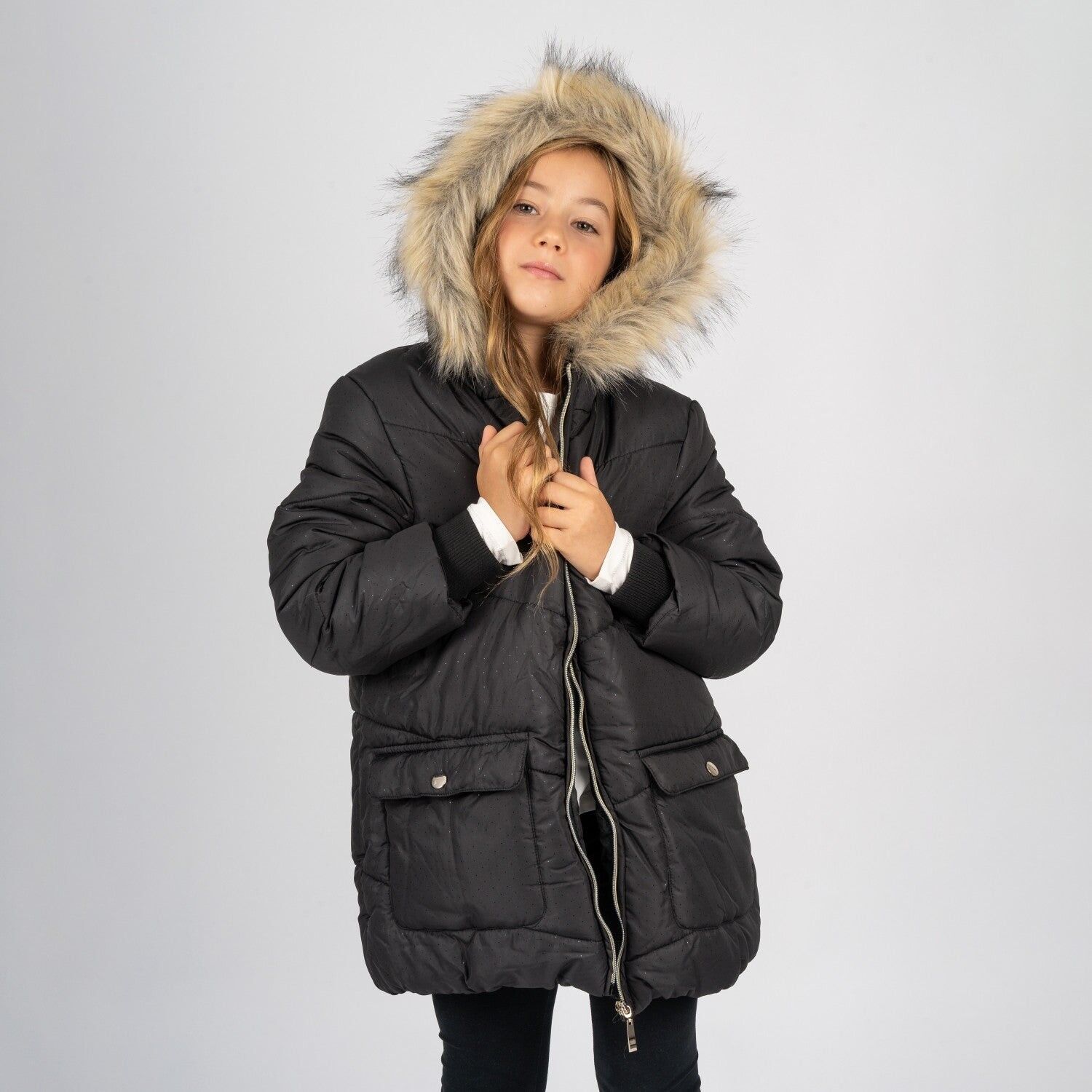 Fashion manteau fille noir