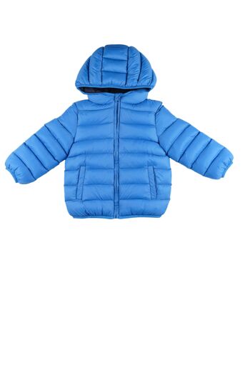 Manteau garçon bleu à capuche Réf : 77801 2