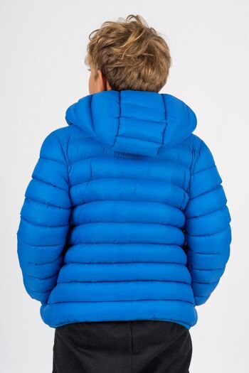 Manteau garçon bleu à capuche Réf : 77801 4