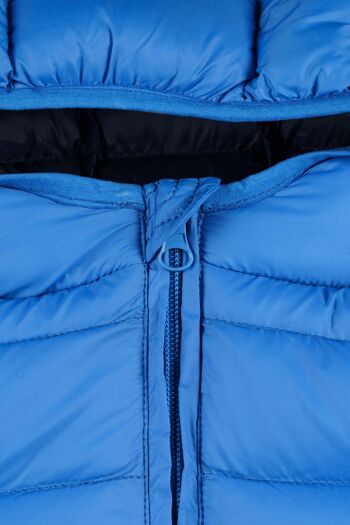 Manteau garçon bleu à capuche Réf : 77801 6