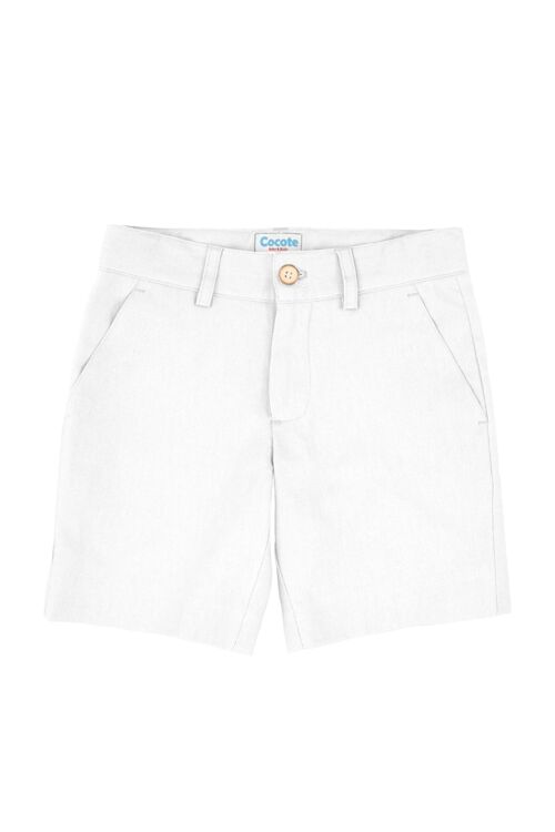 Cocote & Charanga boy's white Bermuda shorts Ref: 32463