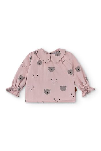 Blouse manches bébé imprimé ours Cocote & Charanga Réf : 51609 1