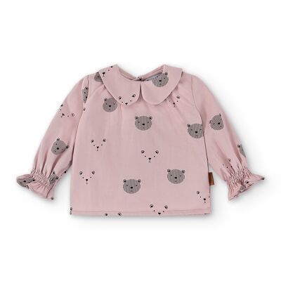 Blouse with baby sleeves with bear print Cocote & Charanga Ref: 51609