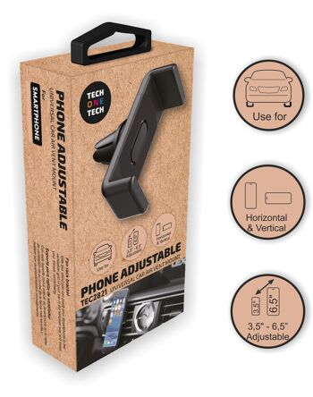 Support de téléphone portable pour voiture, clip extensible universel 1