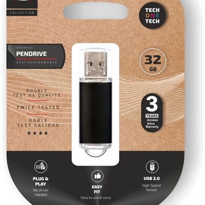 Pendrive nera base memoria usb 32 Gb