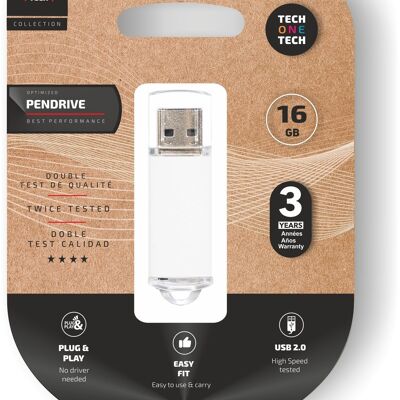 Einfaches weißes Pendrive mit 16 GB USB-Speicher