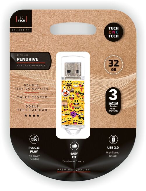 EmojiTech Emojis pendrive 32 Gb memoria usb