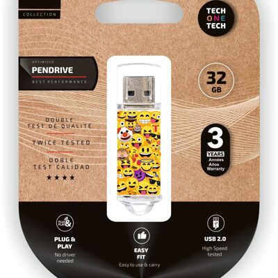 EmojiTech Pendrive Emojis memoria USB 32 Gb