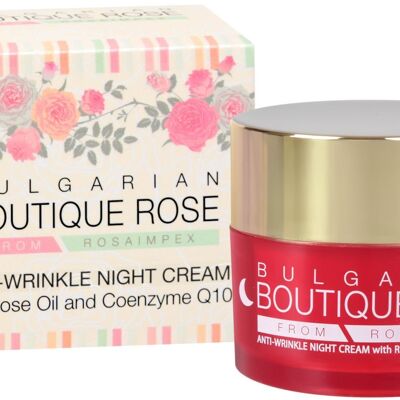 Crema notte antirughe - Olio di rosa e Q10