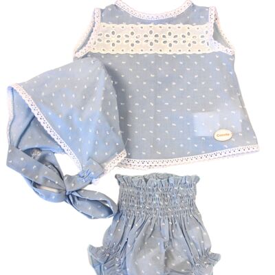 Vestido recién nacido Cocote & Charanga azul Ref: 32410