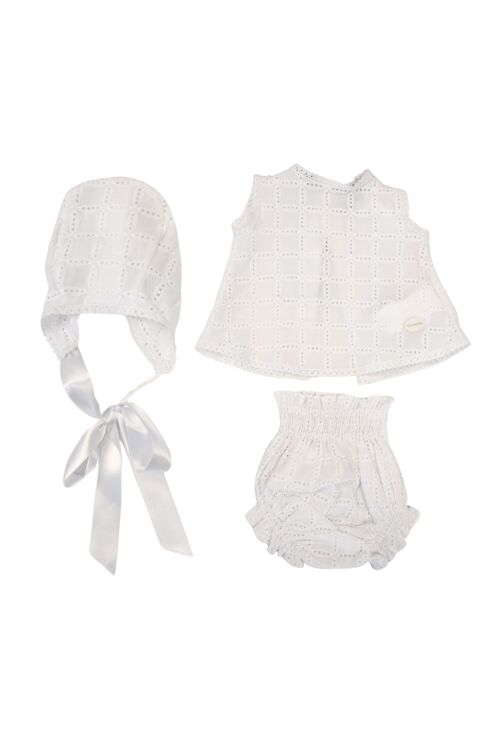 Cocote & Charanga white newborn dress Ref: 32407