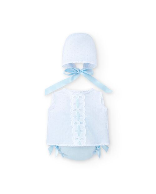 Light blue newborn dress Cocote & Charanga Ref: 51048