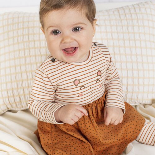 Multicolor newborn dress with teddy print Ref: 77556