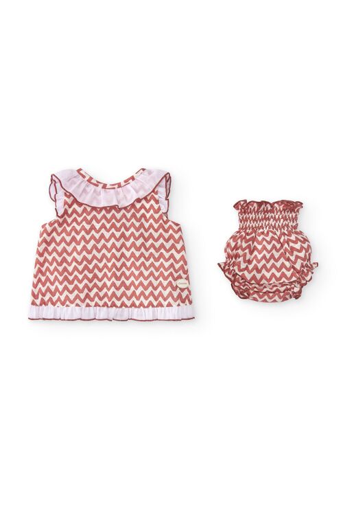 Cocote & Charanga red newborn dress Ref: 51049