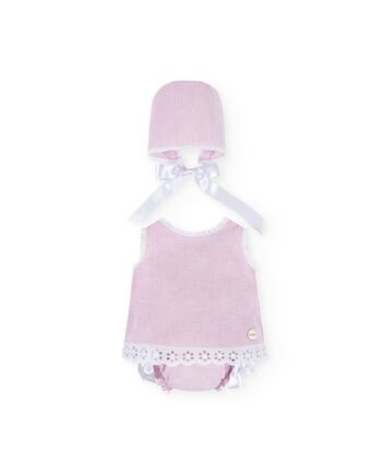 Cocote & Charanga Robe nouveau-né rose bébé Réf : 51047 1