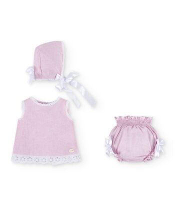 Cocote & Charanga Robe nouveau-né rose bébé Réf : 51047 4