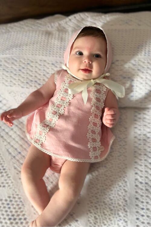 Cocote & Charanga pink newborn dress Ref: 32408
