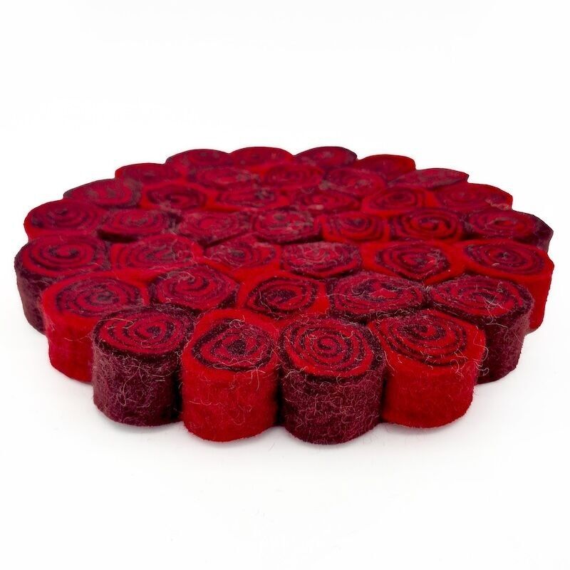 Trivet "Marshmallow", dark red, 20cm