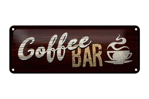 Blechschild Spruch 27x10cm Coffee Bar Dekoration