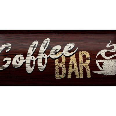 Blechschild Spruch 27x10cm Coffee Bar Dekoration