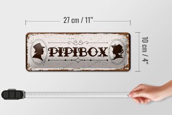 Plaque en tôle disant 27x10cm Décoration Pipibox 4
