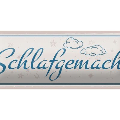 Blechschild Spruch 27x10cm Schlafgemach Dekoration