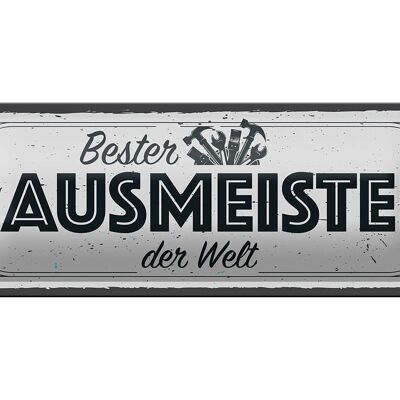 Blechschild Spruch 27x10cm Bester Hausmeister der Welt Dekoration