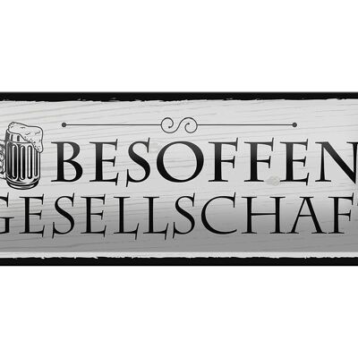 Blechschild Spruch 27x10cm Stammtisch hier sitzen nur die Dekoration