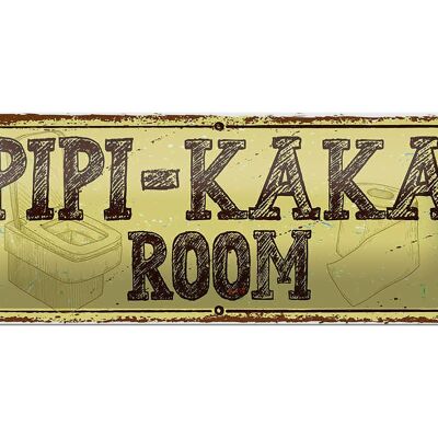 Cartel de chapa que dice 27x10cm Decoración de la habitación Pipi-Kaká