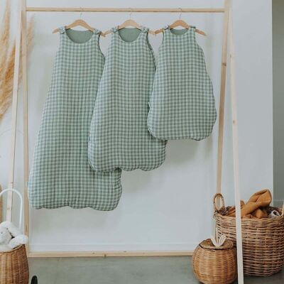 Verdigris Gingham-Schlafsack 24–36 Monate