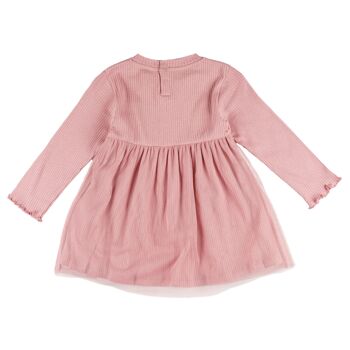 Robe bébé côtelée rose Réf : 77560 5