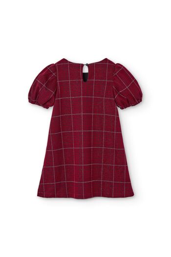 Robe fille à carreaux rouge Réf : 83339 3