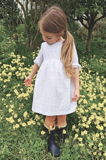 Robe blanche fille Cocote & Charanga Réf : 32424 1