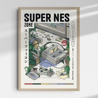 Super Nes Zone-Aufdruck
