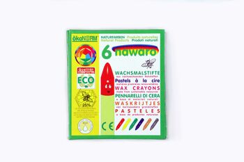 Crayon de cire Nawaro, étui carton - 6 couleurs 1