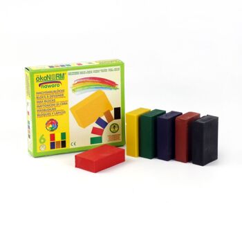 Crayons de cire nawaro, étui carton - 6 couleurs 2