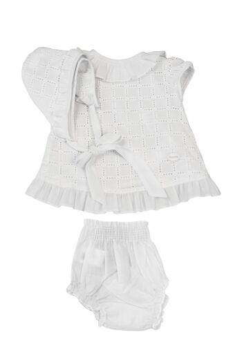 Robe bébé blanche Cocote & Charanga Réf : 32403 2
