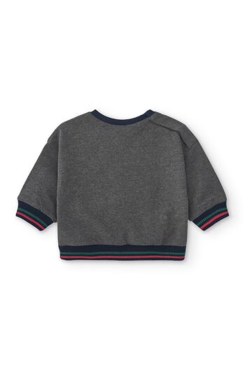 Sweat bébé gris avec dessins Réf : 83243 3