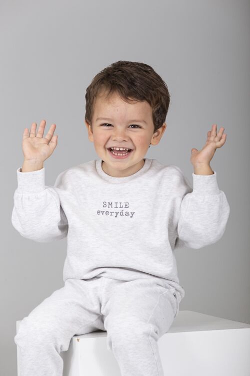 Smile gray baby sweatshirt Ref: 83003