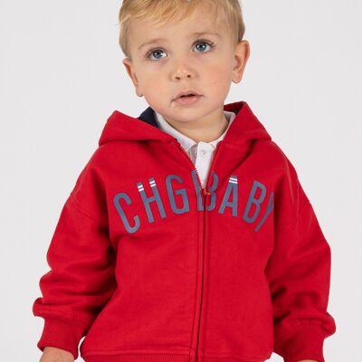 Rotes Sweatshirt mit Kapuze für Babys Ref: 83039