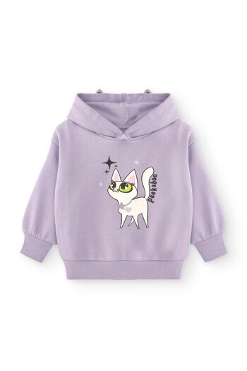 Sweat fille minou violet Réf : 86358 2